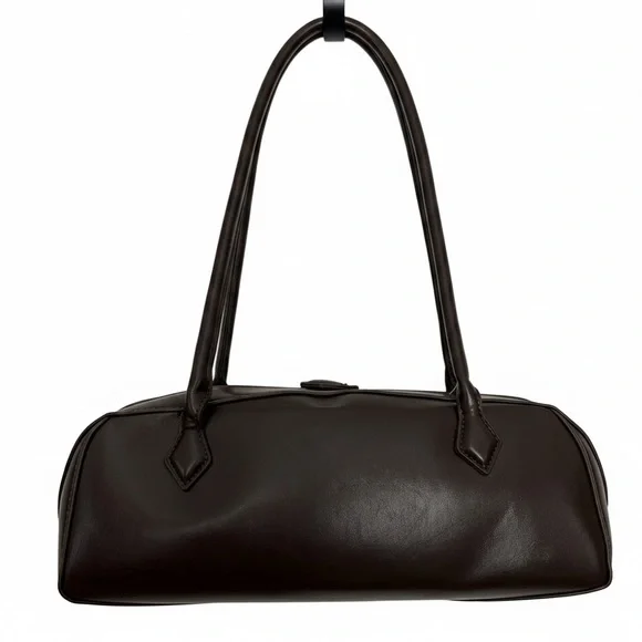 Rachel Zoe Chocolate Brown Barrel Bag RZ-8585 NWT - Picture 6 of 7